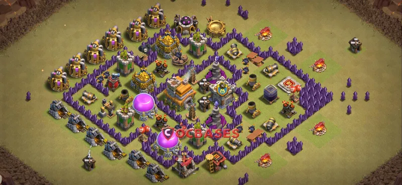 Town Hall 7 Base – Layout id: 6qfsb base layout