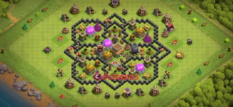 Town Hall 8 Base – Layout id: k98iu base layout