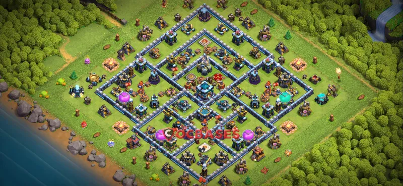 Town Hall 13 Base – Layout id: occo3 base layout