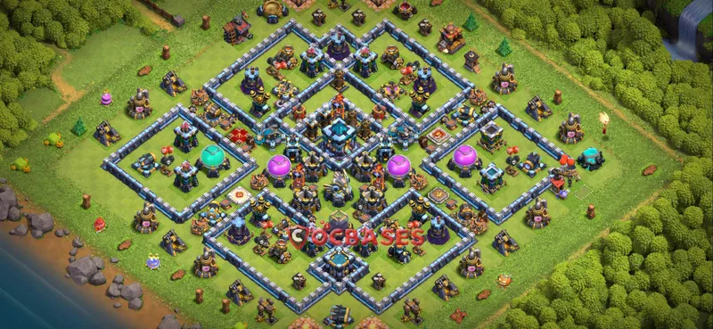 Town Hall 13 Base – Layout id: 1wlg4 base layout