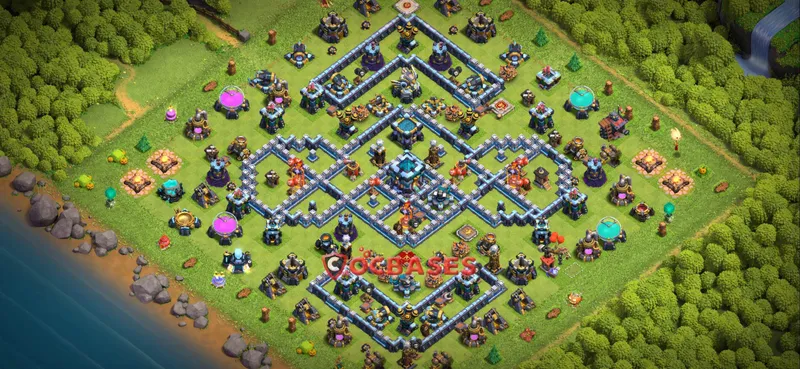 Town Hall 13 Base – Layout id: vtxvv base layout