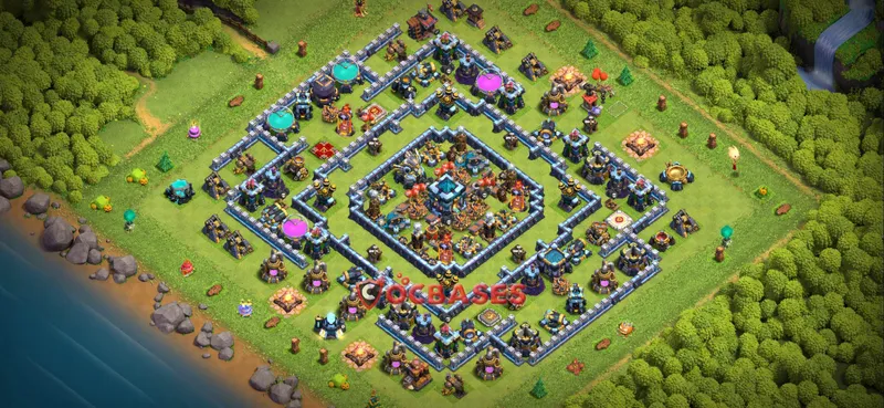 Town Hall 13 Base – Layout id: qpe0g base layout