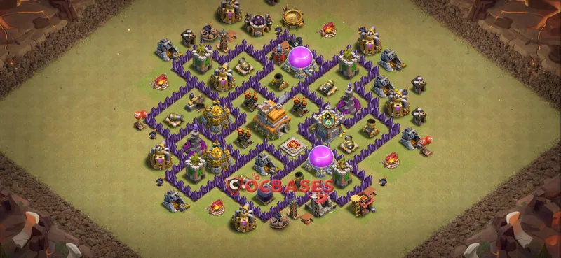 Town Hall 7 Base – Layout id: ylnwd base layout