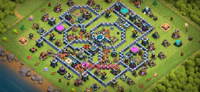 Town Hall 13 Base – Layout id: qnus9 base layout
