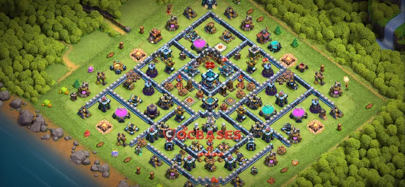 Town Hall 13 Base – Layout id: 194oq base layout