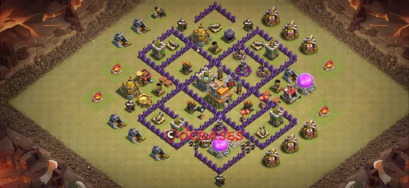 Town Hall 7 Base – Layout id: 4jiby base layout