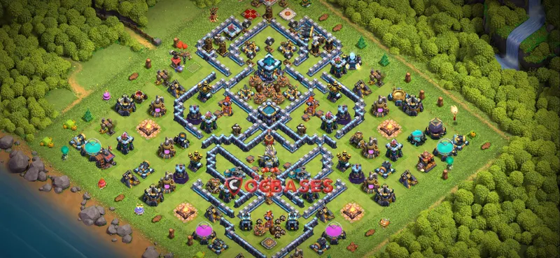 Town Hall 13 Base – Layout id: kxghl base layout