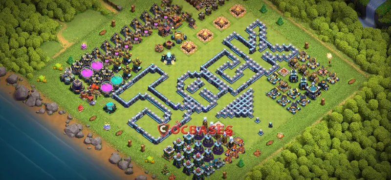 Town Hall 13 Base – Layout id: 5a42g base layout
