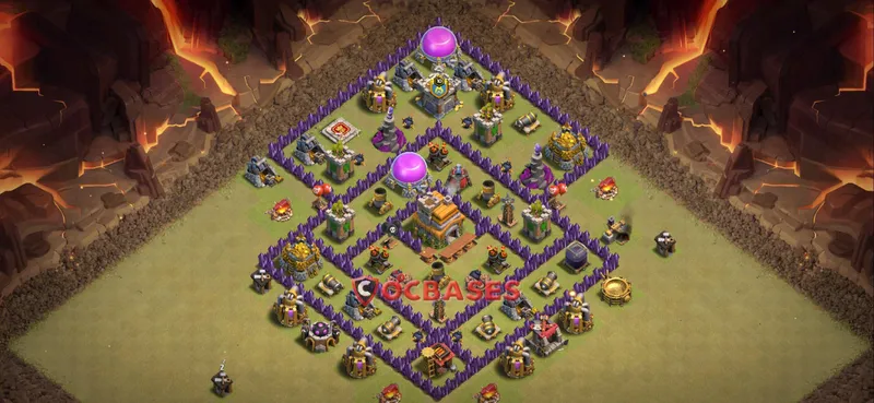 Town Hall 7 Base – Layout id: 9rxff base layout