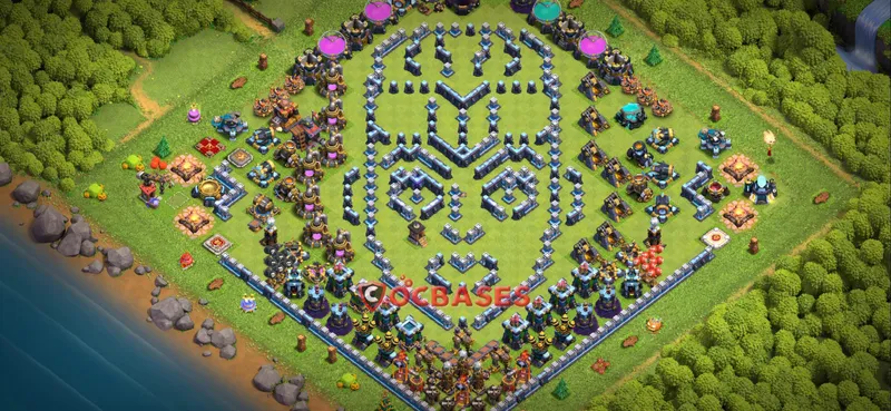 Town Hall 13 Base – Layout id: 12g6b base layout