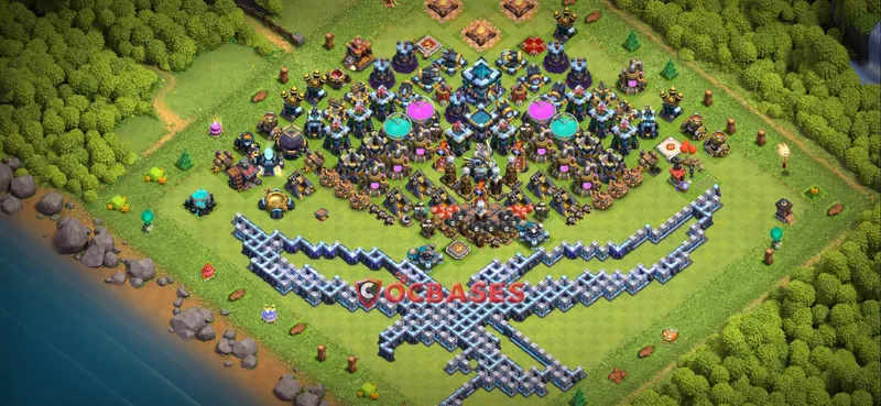 Town Hall 13 Base – Layout id: 0m7tv base layout