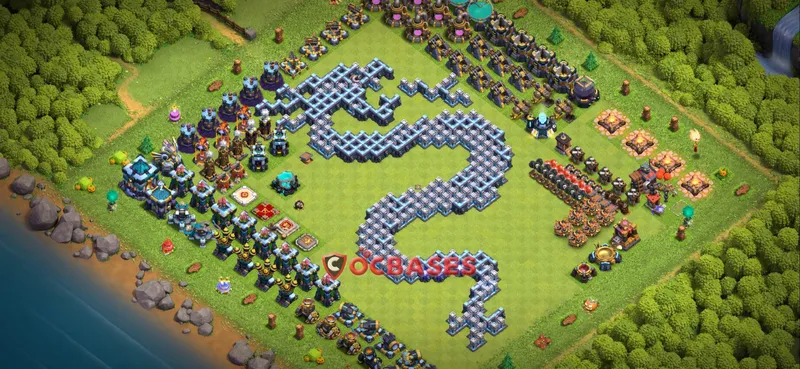 Town Hall 13 Base – Layout id: qa0w4 base layout