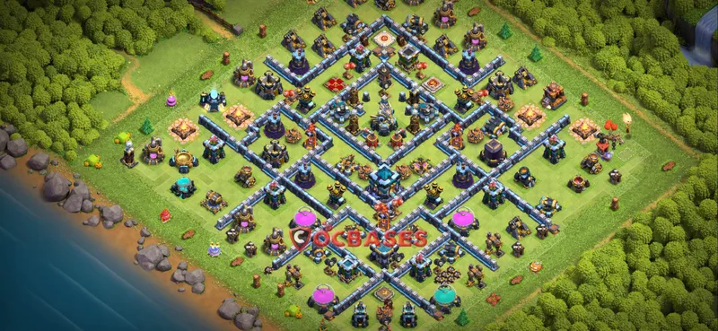 Town Hall 13 Base – Layout id: wdxoa base layout