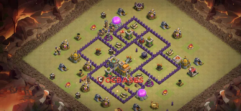 Town Hall 7 Base – Layout id: 41vpv base layout