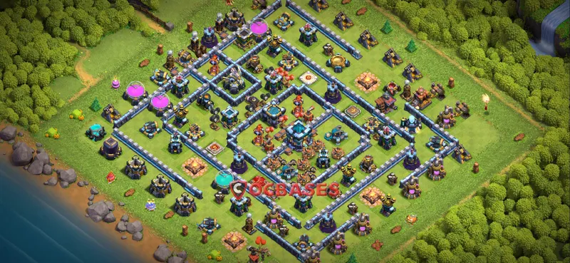 Town Hall 13 Base – Layout id: 6c85e base layout