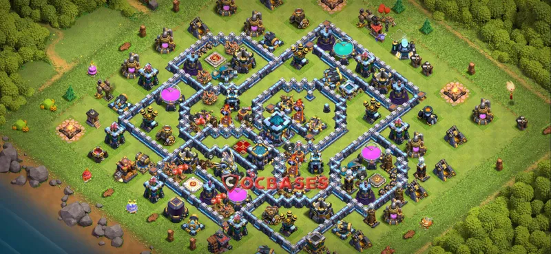 Town Hall 13 Base – Layout id: iy5cr base layout