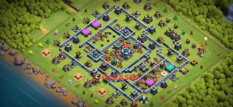 Town Hall 13 Base – Layout id: jaqld base layout