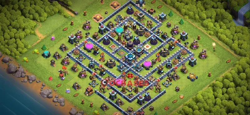 Town Hall 13 Base – Layout id: 3m2wx base layout