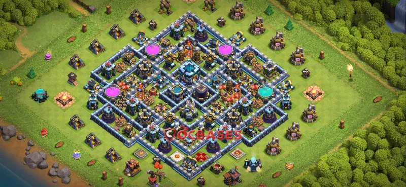Town Hall 13 Base – Layout id: iwwdv base layout