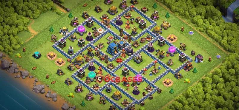Town Hall 12 Base – Layout id: 33799 base layout