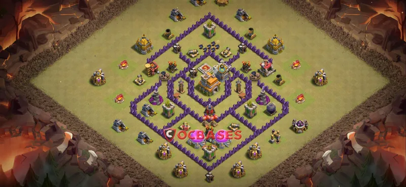 Town Hall 7 Base – Layout id: xwo0r base layout