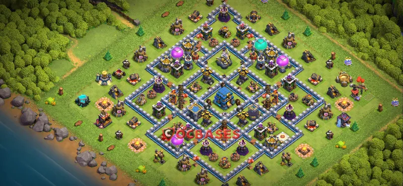 Town Hall 12 Base – Layout id: l288h base layout
