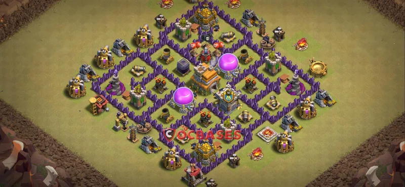 Town Hall 7 Base – Layout id: p70rh base layout