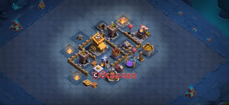 Builder Hall 7 Base -trophy – Layout id: e06cb base layout, image 1