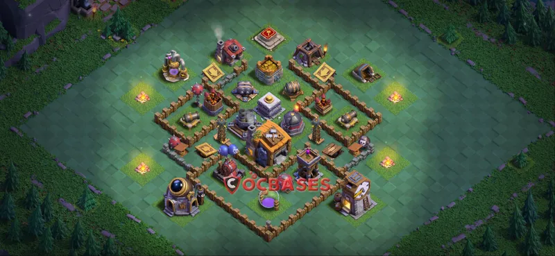 Builder Hall 7 Base -trophy – Layout id: e06cb base layout, image 2
