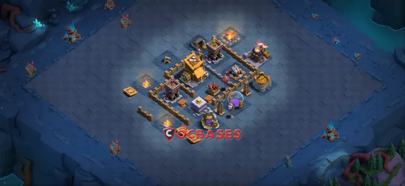 Builder Hall 7 Base -trophy – Layout id: vor5t base layout, image 2