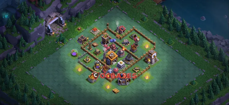 Builder Hall 7 Base -trophy – Layout id: vor5t base layout, image 1