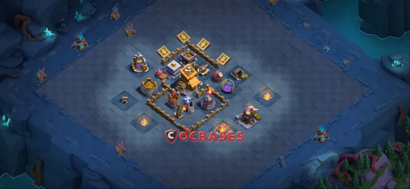Builder Hall 7 Base -trophy – Layout id: rxi1e base layout, image 1