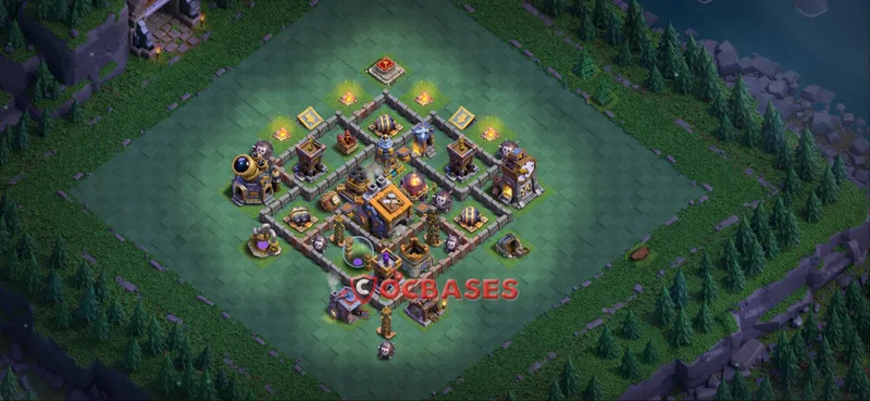 Builder Hall 9 Base -trophy – Layout id: w2rhy base layout, image 1