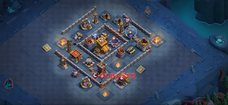 Builder Hall 9 Base -trophy – Layout id: xnlsy base layout, image 2