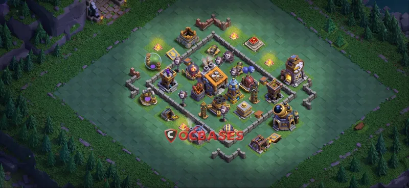 Builder Hall 9 Base -trophy – Layout id: exp8v base layout, image 2