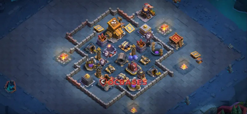 Builder Hall 9 Base -trophy – Layout id: 6vvs8 base layout, image 1