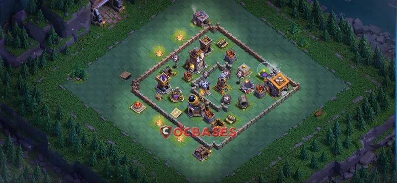 Builder Hall 9 Base -trophy – Layout id: zgc3s base layout, image 1