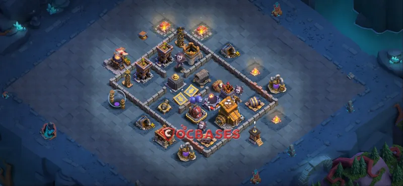 Builder Hall 9 Base -trophy – Layout id: gz0wq base layout, image 2