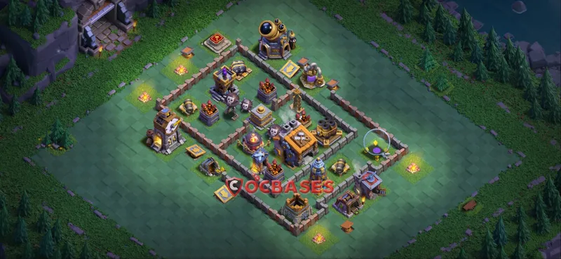 Builder Hall 9 Base -trophy – Layout id: gz0wq base layout, image 1