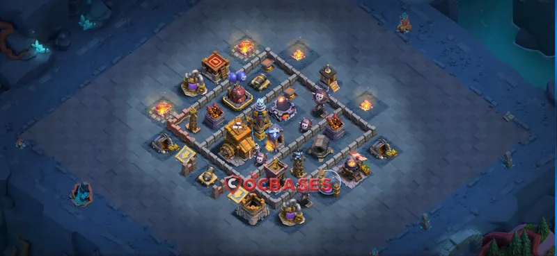 Builder Hall 9 Base -trophy – Layout id: 6tiol base layout, image 2