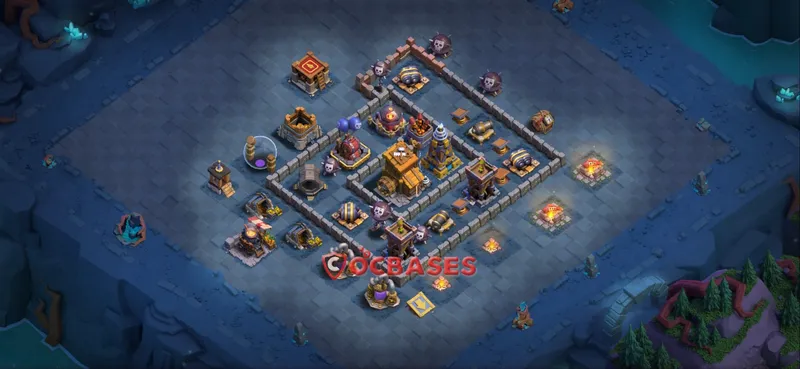 Builder Hall 9 Base -trophy – Layout id: q8pt8 base layout, image 2