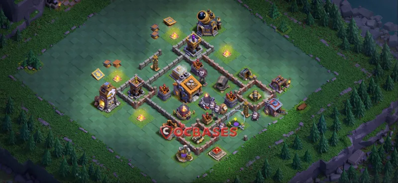 Builder Hall 9 Base -trophy – Layout id: 2v2vd base layout, image 2