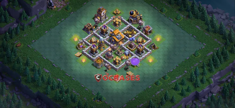 Builder Hall 10 Base -trophy – Layout id: oj2f3 base layout, image 1