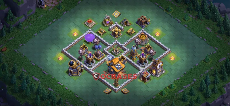 Builder Hall 10 Base -trophy – Layout id: s83xm base layout, image 1