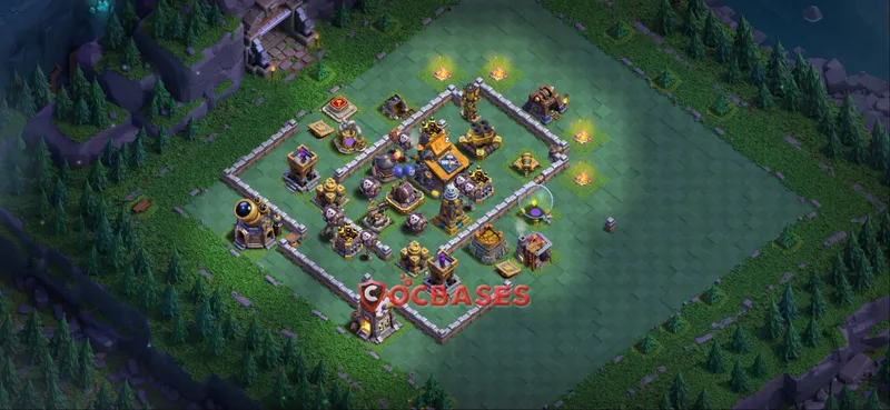 Builder Hall 10 Base -trophy – Layout id: rc11x base layout, image 1