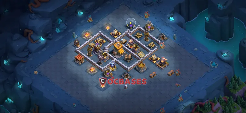 Builder Hall 10 Base -trophy – Layout id: rc11x base layout, image 2