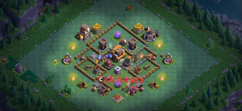 Builder Hall 5 Base -trophy – Layout id: 0pqdl base layout