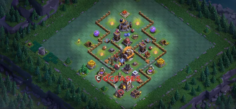Builder Hall 5 Base -trophy – Layout id: 988a4 base layout