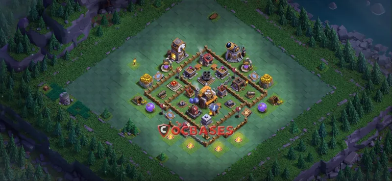 Builder Hall 5 Base -trophy – Layout id: b9zij base layout
