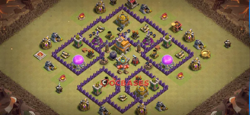Town Hall 7 Base – Layout id: 50erf base layout